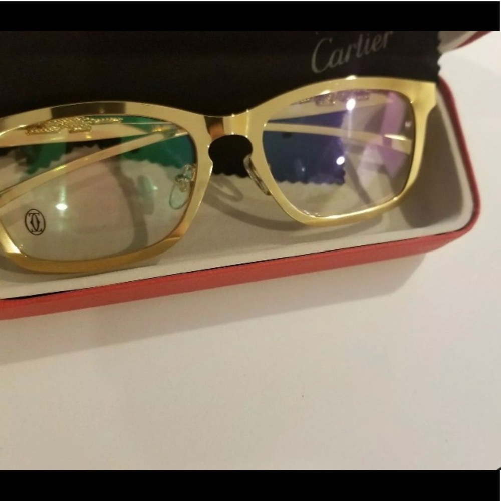 Vintage Cartier frame all metal (Gold) glass lens